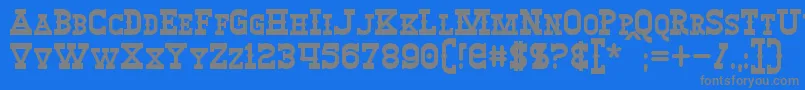 WinslettBold-fontti – harmaat kirjasimet sinisellä taustalla
