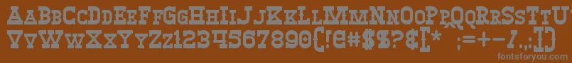 Шрифт WinslettBold – серые шрифты на коричневом фоне