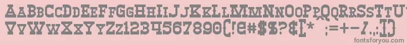 WinslettBold-Schriftart – Graue Schriften auf rosa Hintergrund