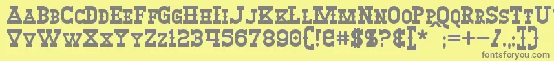 Шрифт WinslettBold – серые шрифты на жёлтом фоне