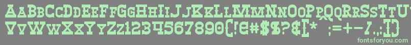 WinslettBold-fontti – vihreät fontit harmaalla taustalla