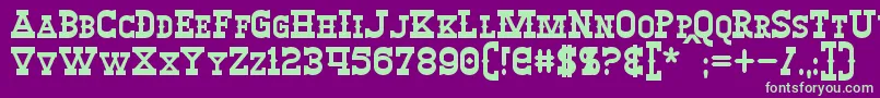 Шрифт WinslettBold – зелёные шрифты на фиолетовом фоне