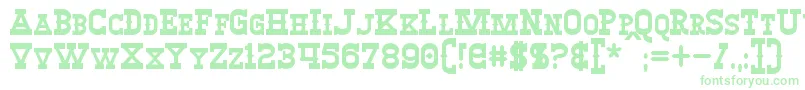 WinslettBold-fontti – vihreät fontit valkoisella taustalla