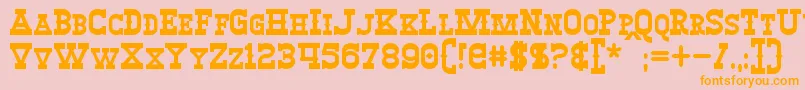 Шрифт WinslettBold – оранжевые шрифты на розовом фоне