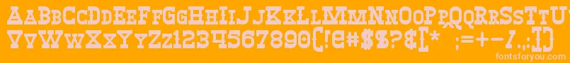 WinslettBold Font – Pink Fonts on Orange Background