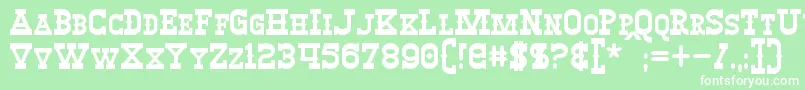 フォントWinslettBold – 緑の背景に白い文字
