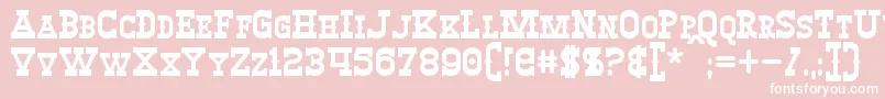 WinslettBold-Schriftart – Weiße Schriften auf rosa Hintergrund