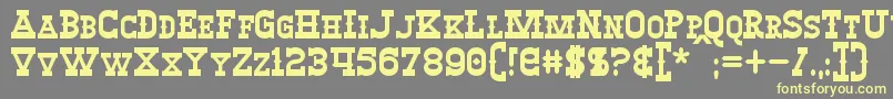 WinslettBold-Schriftart – Gelbe Schriften auf grauem Hintergrund