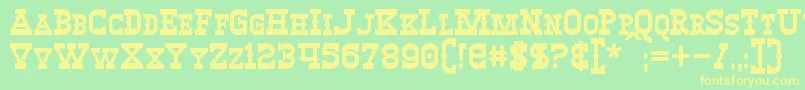 WinslettBold Font – Yellow Fonts on Green Background