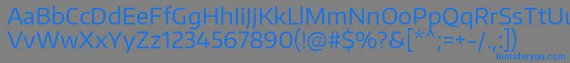 フォントEncodesansRegular – 灰色の背景に青い文字
