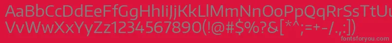 フォントEncodesansRegular – 赤い背景に灰色の文字