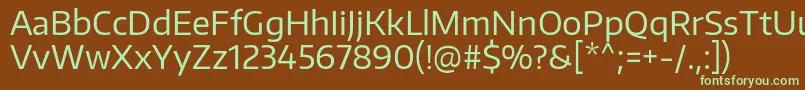 Шрифт EncodesansRegular – зелёные шрифты на коричневом фоне