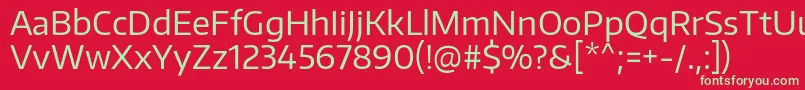 Шрифт EncodesansRegular – зелёные шрифты на красном фоне