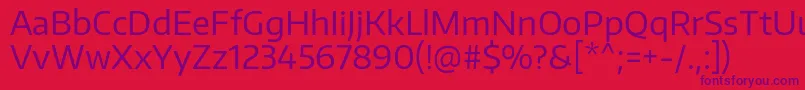 フォントEncodesansRegular – 赤い背景に紫のフォント