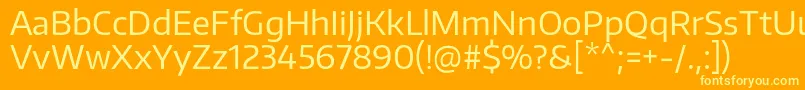 EncodesansRegular Font – Yellow Fonts on Orange Background
