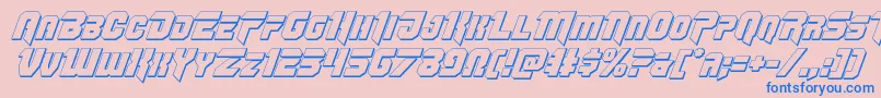 Omegaforce3Dital11 Font – Blue Fonts on Pink Background