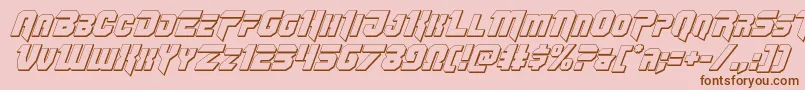 Omegaforce3Dital11 Font – Brown Fonts on Pink Background