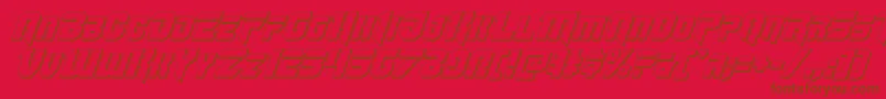 Omegaforce3Dital11 Font – Brown Fonts on Red Background