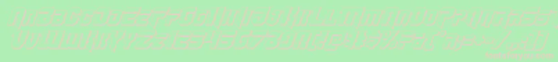 Omegaforce3Dital11 Font – Pink Fonts on Green Background