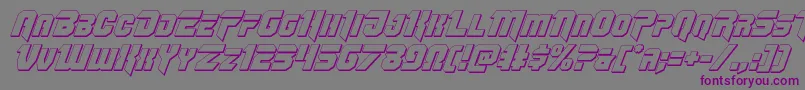 Omegaforce3Dital11 Font – Purple Fonts on Gray Background