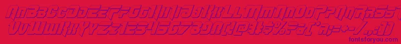 Omegaforce3Dital11 Font – Purple Fonts on Red Background