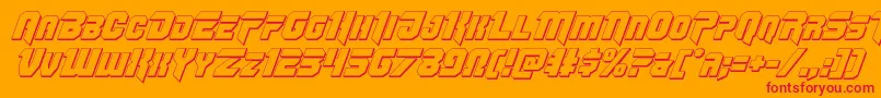 Omegaforce3Dital11 Font – Red Fonts on Orange Background