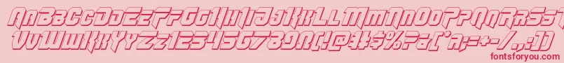 Omegaforce3Dital11 Font – Red Fonts on Pink Background