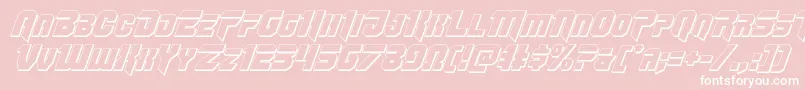 Omegaforce3Dital11 Font – White Fonts on Pink Background
