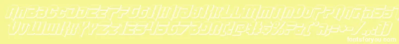Omegaforce3Dital11 Font – White Fonts on Yellow Background