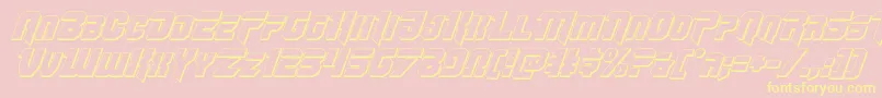 More about Omegaforce3Dital11 Font Omegaforce3Dital11 Font – Yellow Fonts on Pink Background
