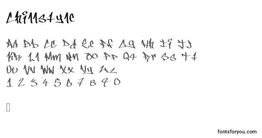 Fuente Chillstyle - alfabeto, números, caracteres especiales