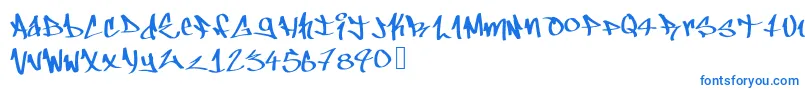 Chillstyle Font – Blue Fonts on White Background