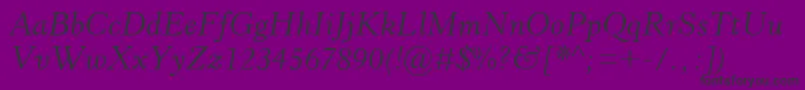 HorleyOsMtItalic Font – Black Fonts on Purple Background