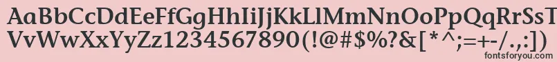 StoneInfSemItcTtSemi Font – Black Fonts on Pink Background