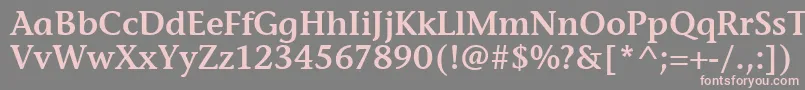 StoneInfSemItcTtSemi Font – Pink Fonts on Gray Background