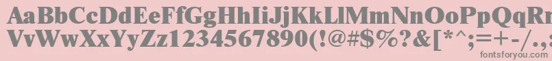 フォントNewtonxcRegular – ピンクの背景に灰色の文字