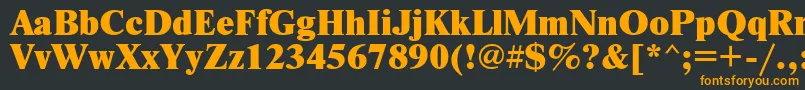 NewtonxcRegular Font – Orange Fonts on Black Background