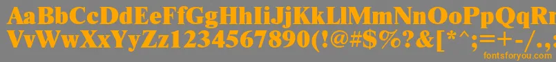 Czcionka NewtonxcRegular – pomarańczowe czcionki na szarym tle