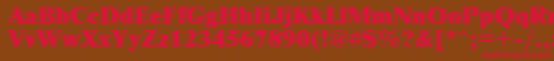 NewtonxcRegular Font – Red Fonts on Brown Background