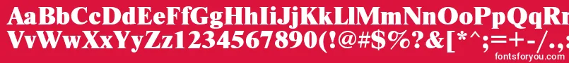 Czcionka NewtonxcRegular – białe czcionki na czerwonym tle