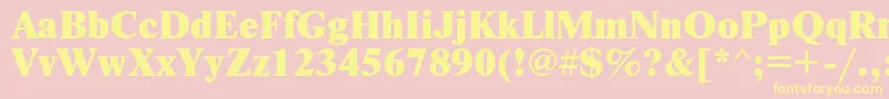 NewtonxcRegular Font – Yellow Fonts on Pink Background