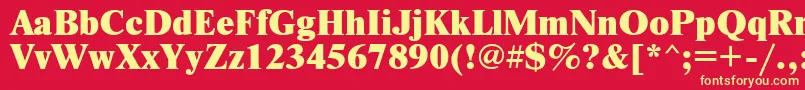 NewtonxcRegular Font – Yellow Fonts on Red Background