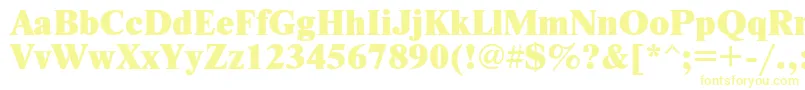 Czcionka NewtonxcRegular – żółte czcionki