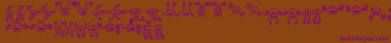 BetweenMyEars Font – Purple Fonts on Brown Background