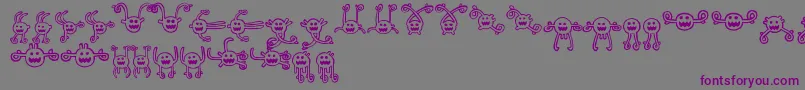 BetweenMyEars Font – Purple Fonts on Gray Background