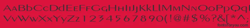 PigNoseTypeMedium Font – Black Fonts on Red Background