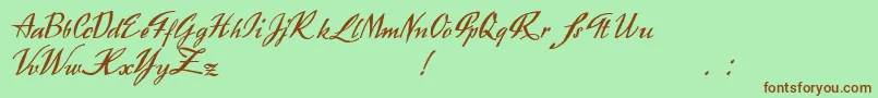 Exclusivite Font – Brown Fonts on Green Background