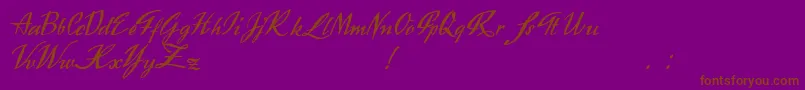 Exclusivite Font – Brown Fonts on Purple Background