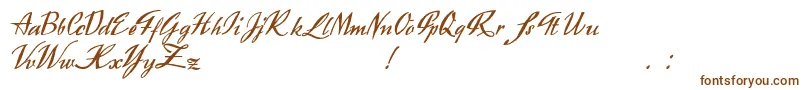 Шрифт Exclusivite – коричневые шрифты на белом фоне