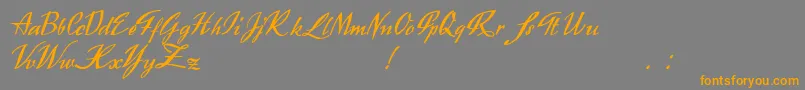 Exclusivite Font – Orange Fonts on Gray Background